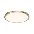 Dweled Geos 15in LED Round Low-Profile Flush Mount 2700K in Brass FM-46